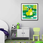 Supersöt groda - Kvadratisk barntavla