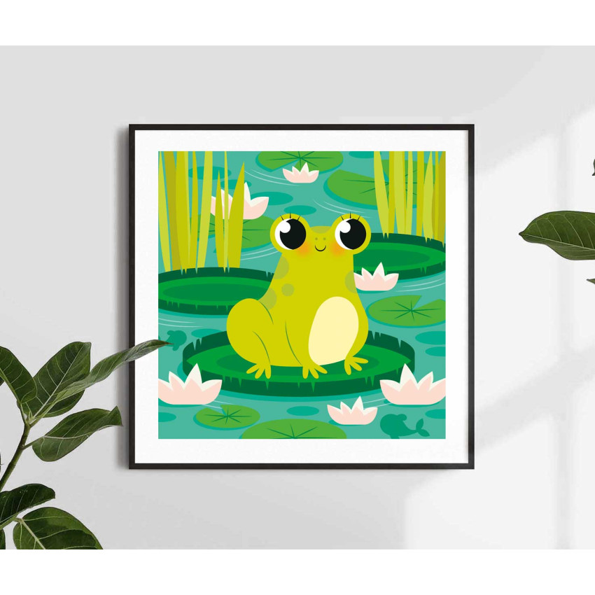 Supersöt groda - Kvadratisk barntavla