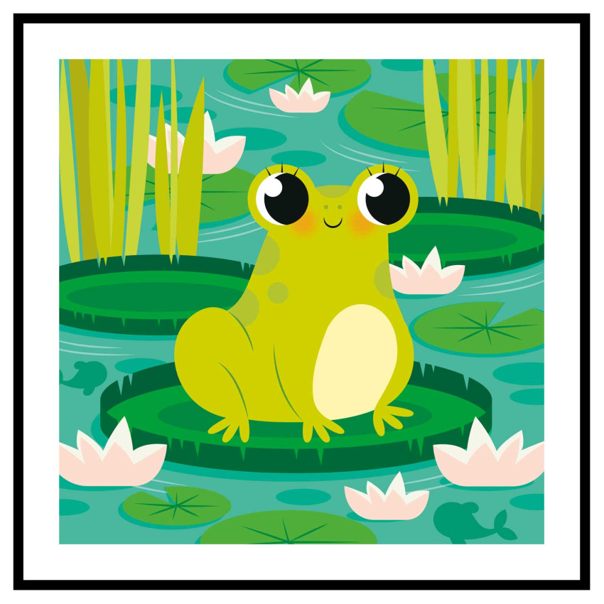 Supersöt groda - Kvadratisk barntavla