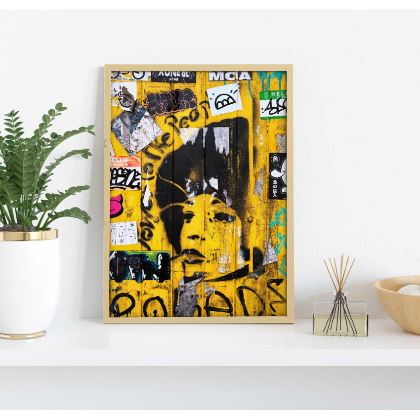Yellow wall - Urban street poster