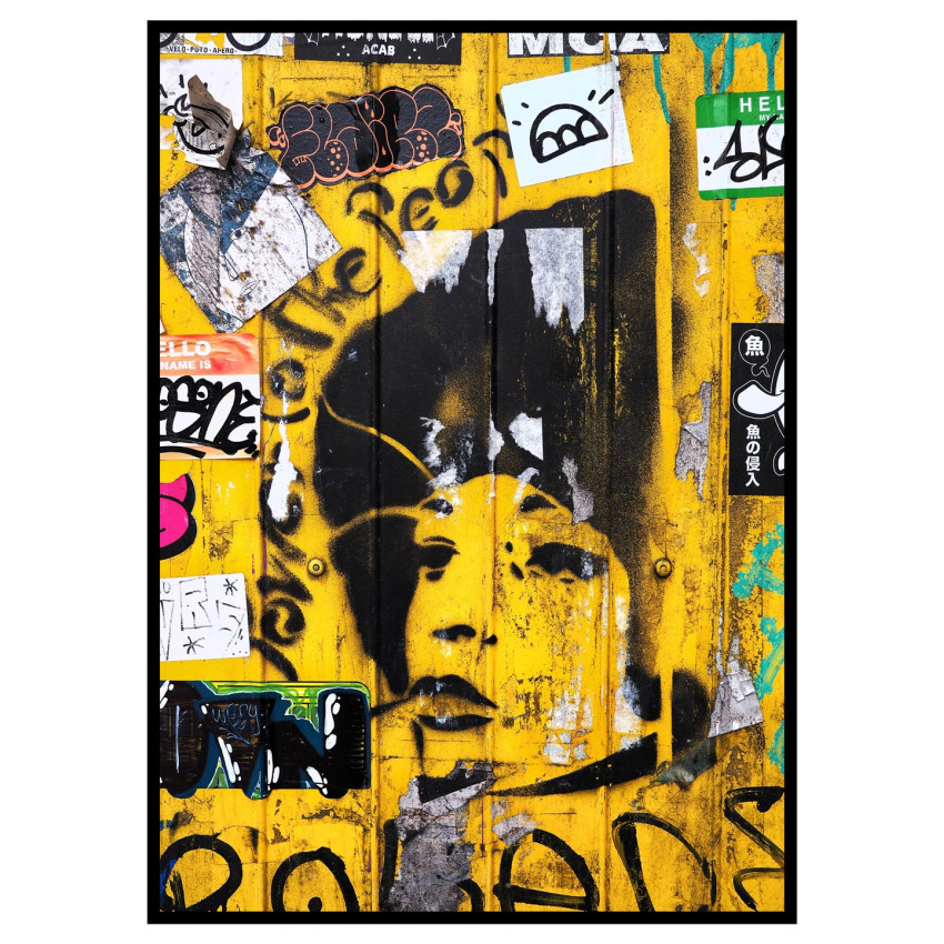 Yellow wall - Urban street poster