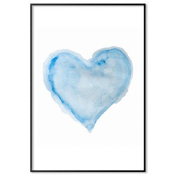 Blått hjärta - Kärlek poster