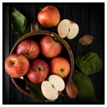 Röda äpplen - Fruktig & fyrkantig köksposter