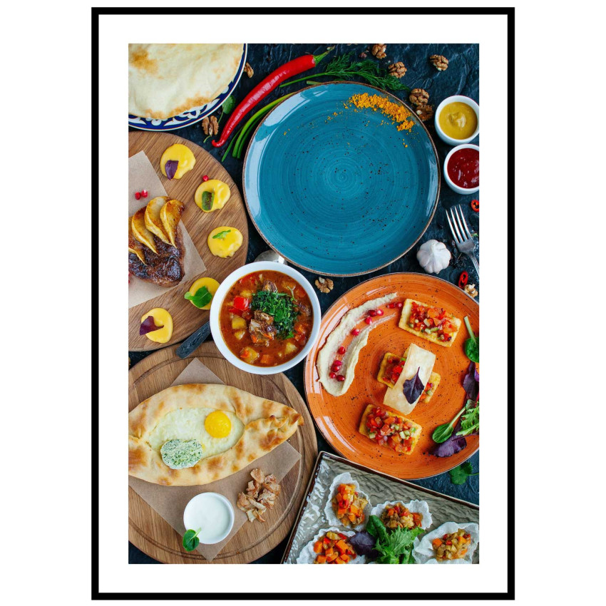 Colorful foods - Simple & retro kitchen poster