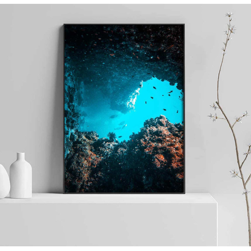 Exotic corals and fish- Elegant poster
