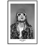 Kurt Cobain - Svartvit musik poster