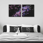 Lila blommor - Perfect pair kvadratiska tavlor