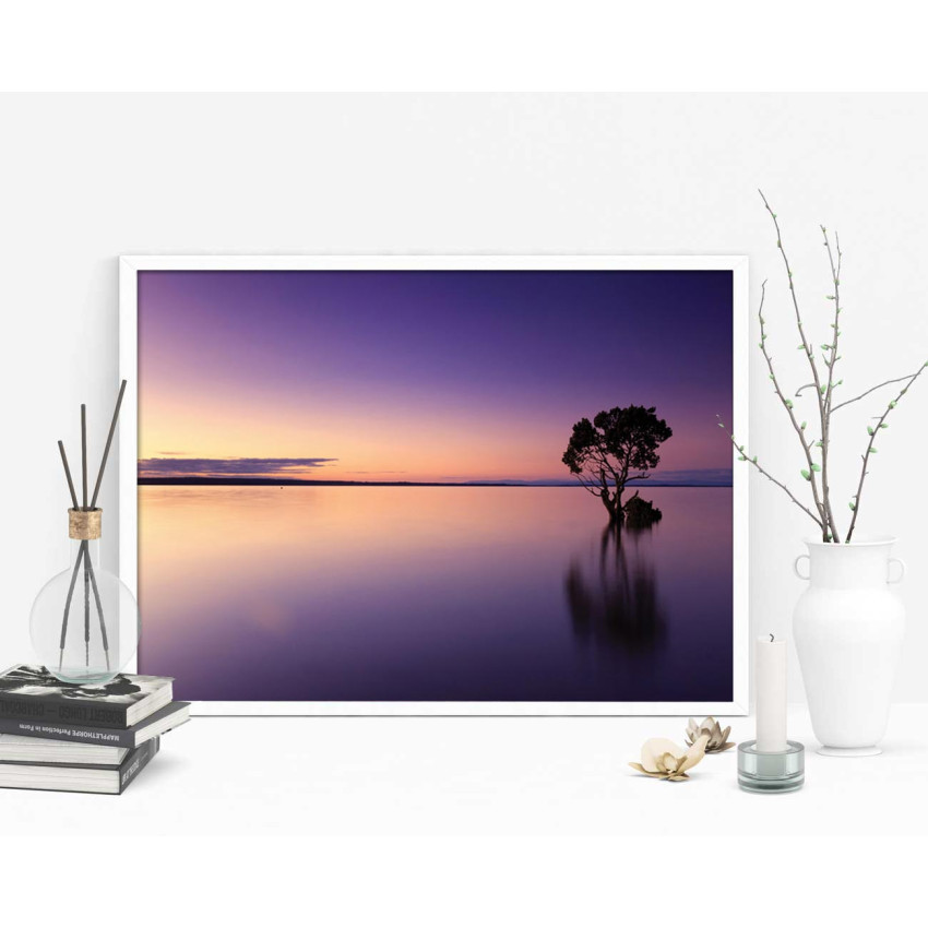 Träd i Afrikansk sjö - Lila poster