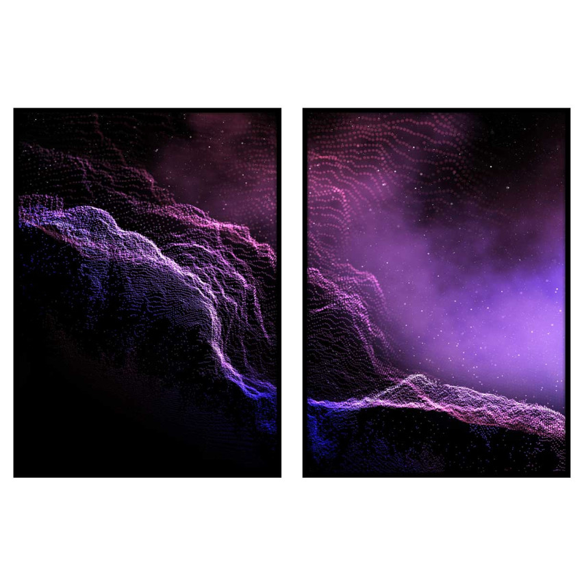Abstract purple digital art - Poster in two pieces