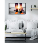 Running in sunrise - Simple sports poster