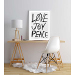 Love Joy Peace - Trendy text poster