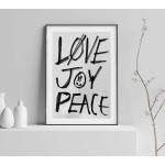 Love Joy Peace - Trendy text poster