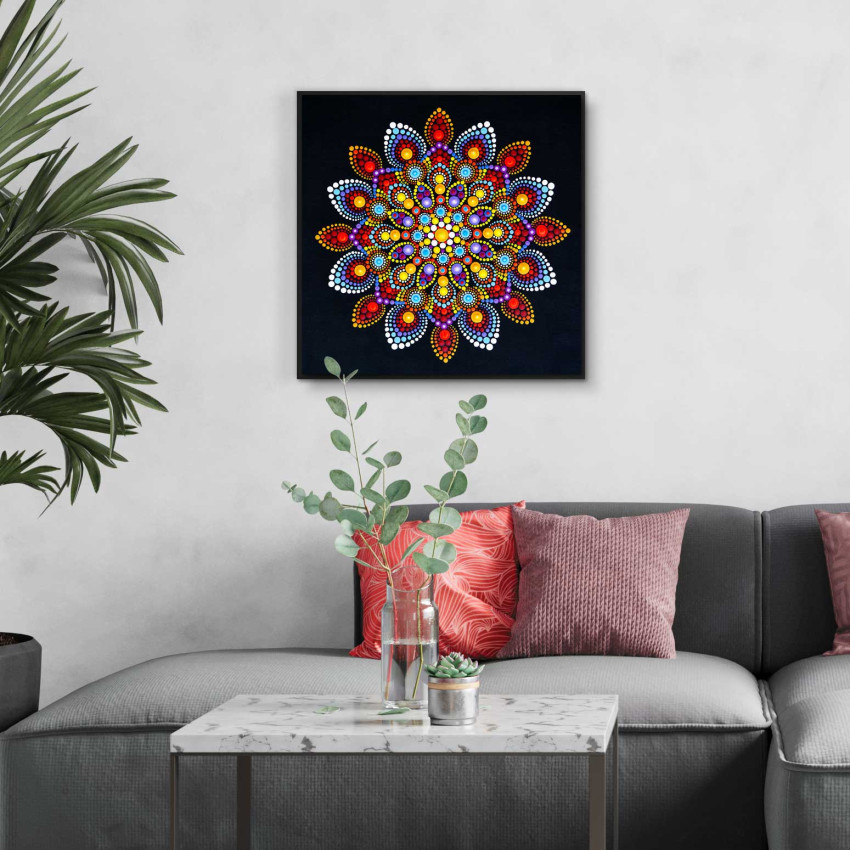 Mandala ros - Abstrakt affisch