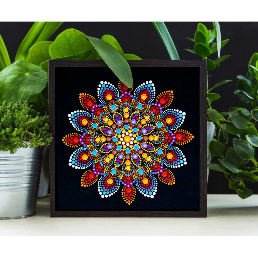 Mandala ros - Abstrakt affisch