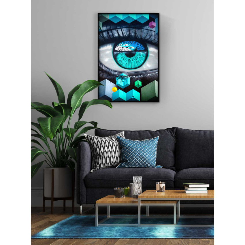 Abstract graffiti eye - Colorful art poster