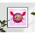 Tokigt monster - Kvadratisk barntavla