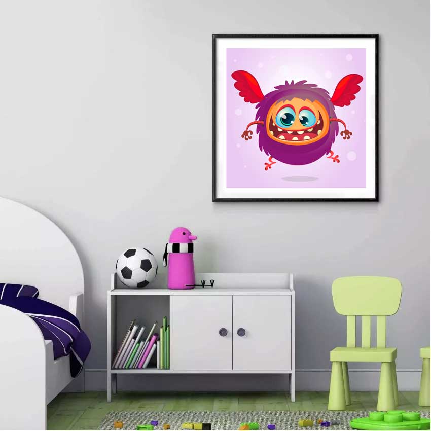 Tokigt monster - Kvadratisk barntavla