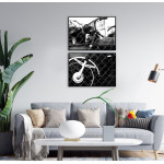Moped in the junkyard - Two piece poster