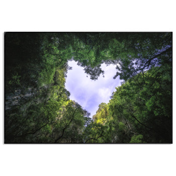 Naturmotiv med hjärtformad skog - Naturposter