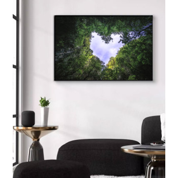 Naturmotiv med hjärtformad skog - Naturposter