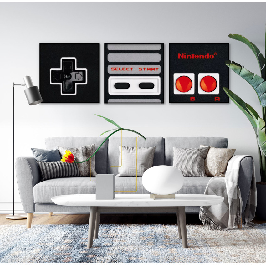 Nintendo Retro Controller - Poster in Three Pieces