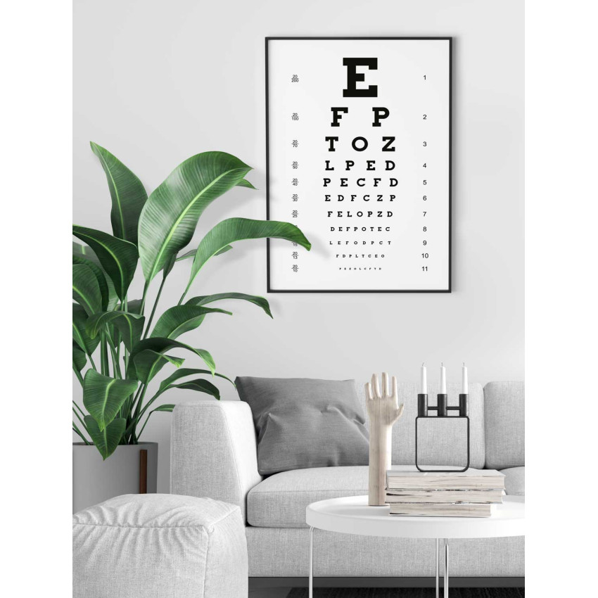 Synkoll bokstäver - Optiker tavla