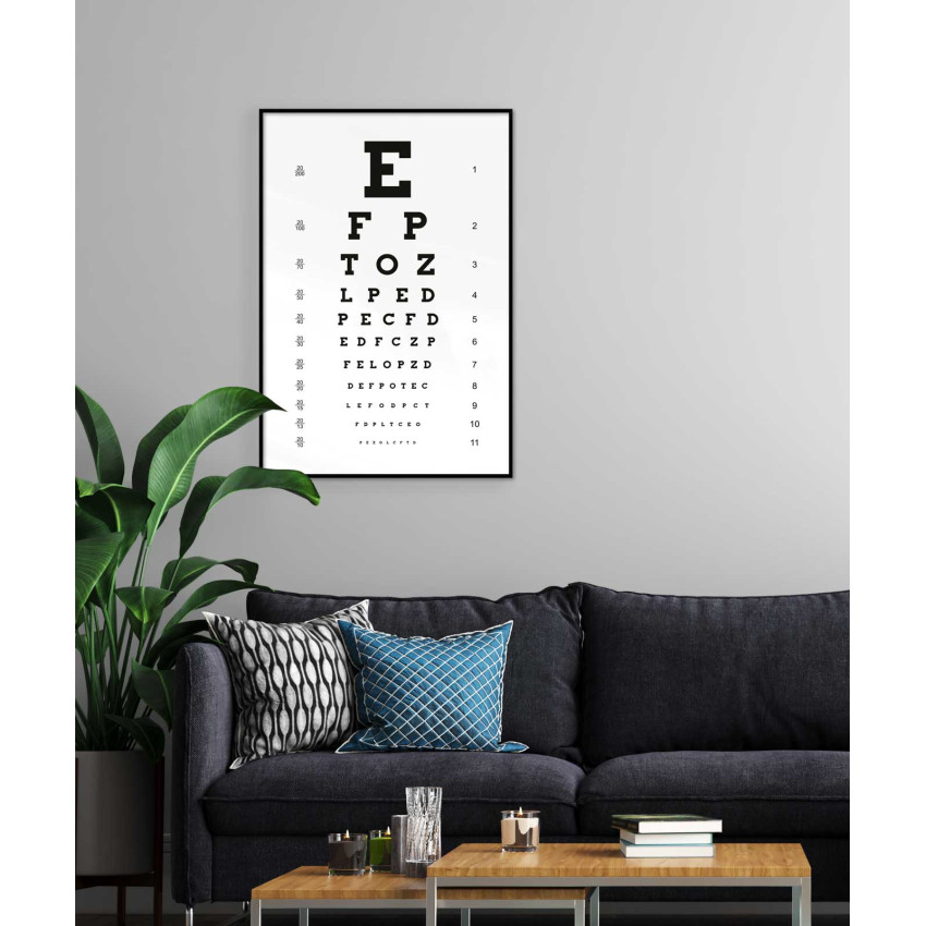 Synkoll bokstäver - Optiker tavla
