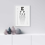 Synkoll bokstäver - Optiker tavla
