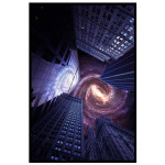 Metropolis & galaxer - Abstrakt stadsmotiv