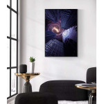 Metropolis & galaxer - Abstrakt stadsmotiv