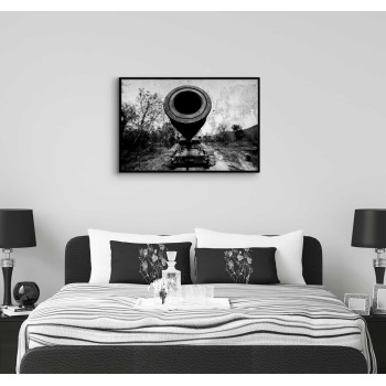 Pansarvagn - Svartvit poster med attityd