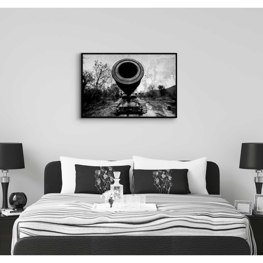 Pansarvagn - Svartvit poster med attityd