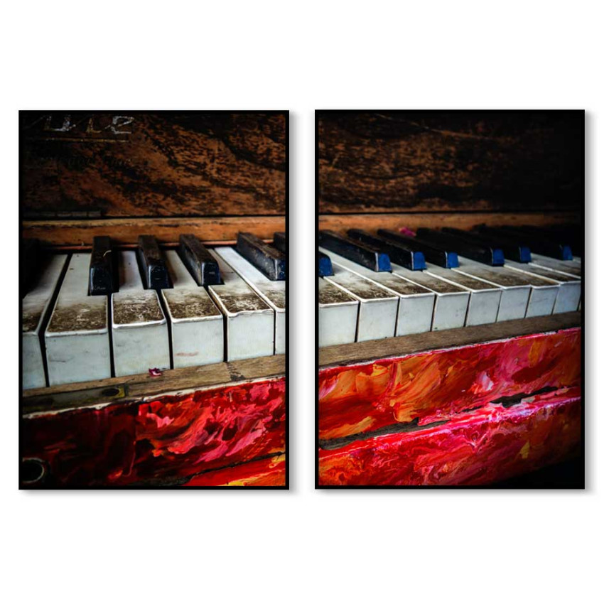 Vintage piano - Perfect pair posters