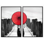 Red Umbrella - Poster in Two Pieces