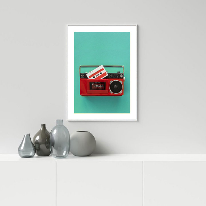 Kassettbandspelare - Trendig musikposter