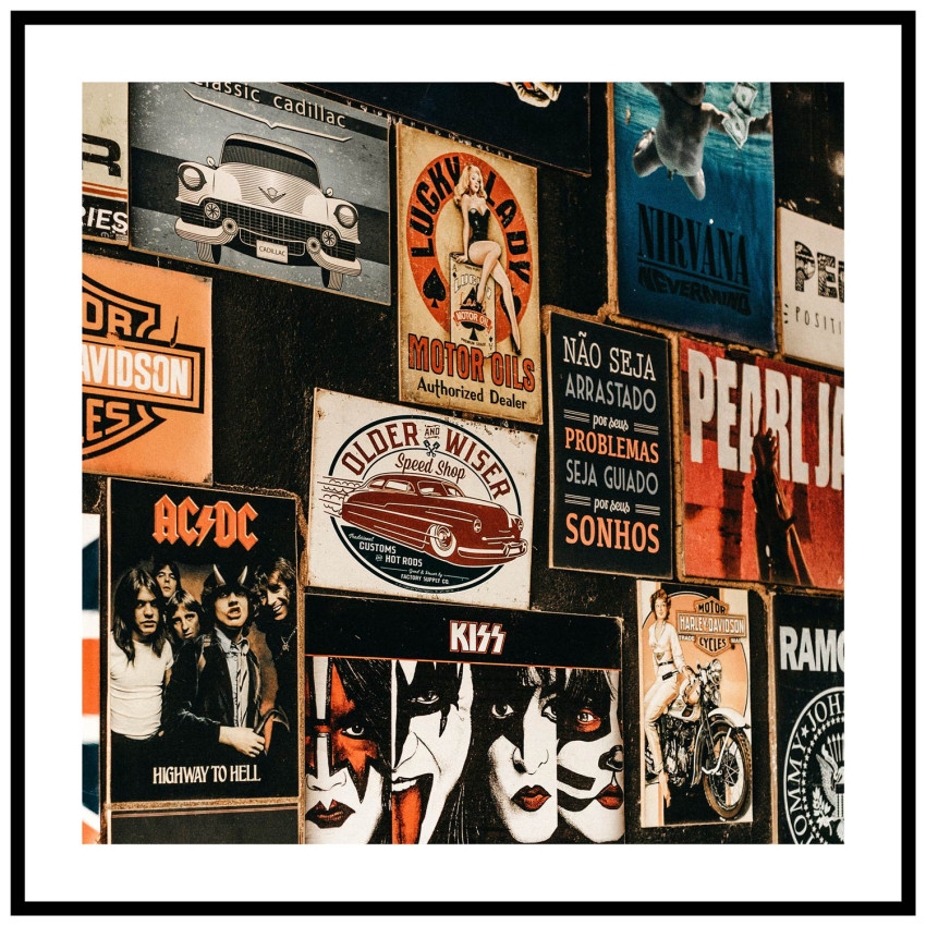 Retro rock music poster