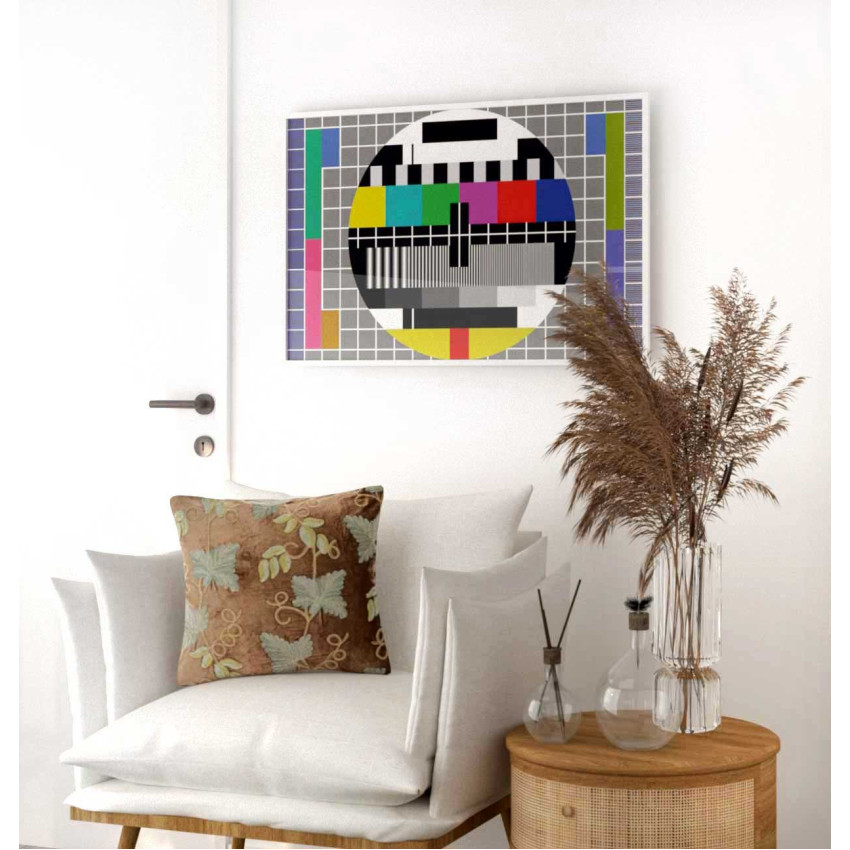 TV-rutans testbild - Retro poster
