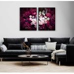 Rosa vackra blommor - Posterset i två delar