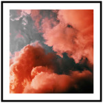 Rosa moln - Fyrkantig tavla