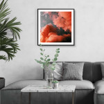 Rosa moln - Fyrkantig tavla