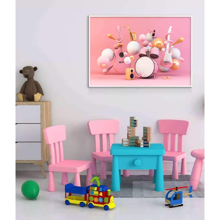 Cute instruments - Pink music poster