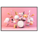 Cute instruments - Pink music poster