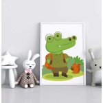 Scout krokodil - Grön barntavla