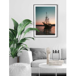 Sailing in the sunset - Simple poster