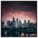 Stämningsfull stad - Kvadratisk tavla