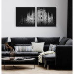 Vackert slott - Perfect pair kvadratiska tavlor