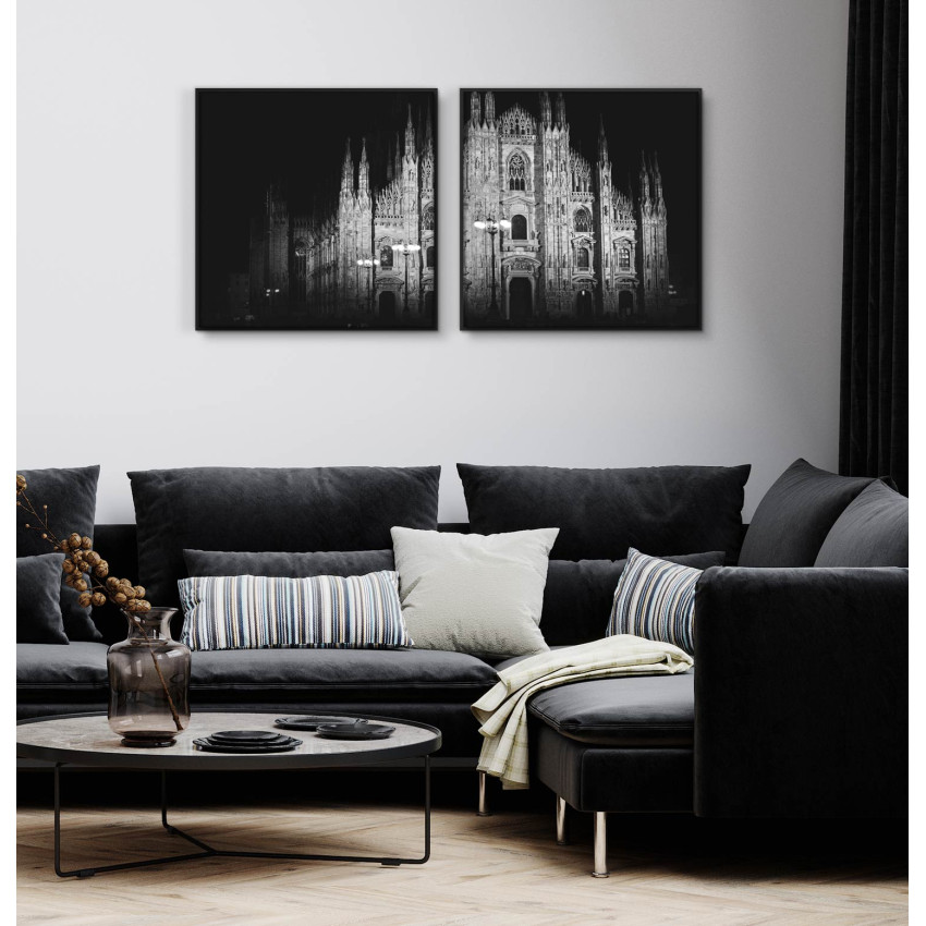 Vackert slott - Perfect pair kvadratiska tavlor