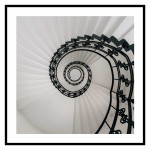 Elegant spiraltrappa - Kvadratisk poster