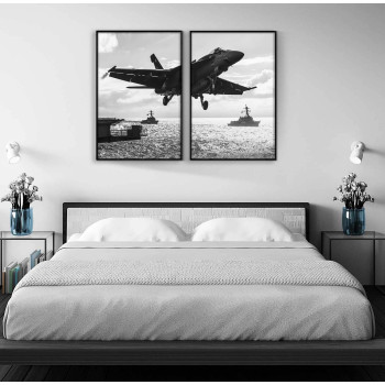 Amerikanskt stridsflygplan - Poster tavla i två delar