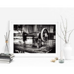 Retro sewing machine - Black and white poster